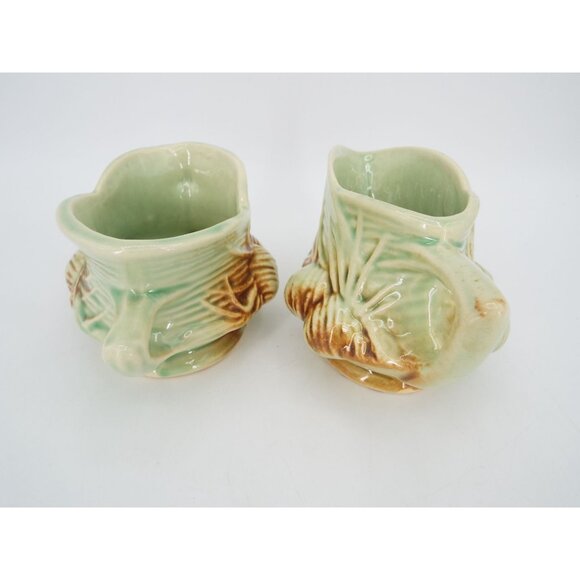 Vintage McCoy Pottery Pine Cone Creamer and Sugar Bowl Set - Picture 2 of 9